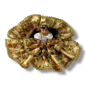 Muneca Jitana Espiritual de Santeria Yoruba Handmade Gypsy Doll with Sunflower Dress for Altars, Rituals & Home Decor Muñeca
