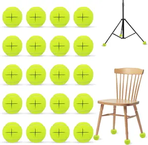 Walker Tennis Balls Precut for Walkers 4PCS Universal Glide Balls Heavy Duty Felt Pad Covers for Furniture Legs and Floor Protection Fiber