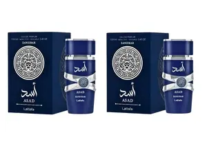 (2pc Pack) Asad Zanzibar by Lattafa EDP Spray, 3.4oz