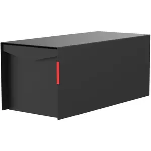 Modern Design Thompson Flat Top Post Mount Mail Box 20.5” x 9.2” x 8.5” Galvanized Steel Mailboxes for Outside, Made in USA Black Mail Boxes for House
