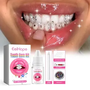Eelhope DIY Glitter Teeth Gem Kit Hip-Hop Style Inlaid Teeth Diamond Jewelry DIY Teeth Rhinestone Set