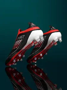Unisex's Ombre Pink High Top Football Shoes, Breathable Comfortable Football Cleats, Football Training Shoes for All Seasons