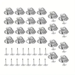 160Pcs Metal Pin and Pin Backings, 8mm Length 4mm Width Blank Pins for DIY Enamel Pins Jewelry Gift Craft Making