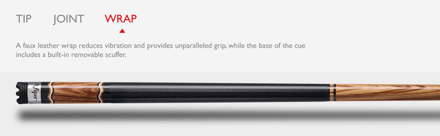 Viper Naturals Zebrawood Billiard/Pool Cue Stick Viper Naturals Zebrawood Billiard/Pool Cue Stick