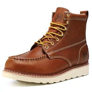 Men's 6" Soft Toe Slip Resistant Moc Toe Work Boots, 806