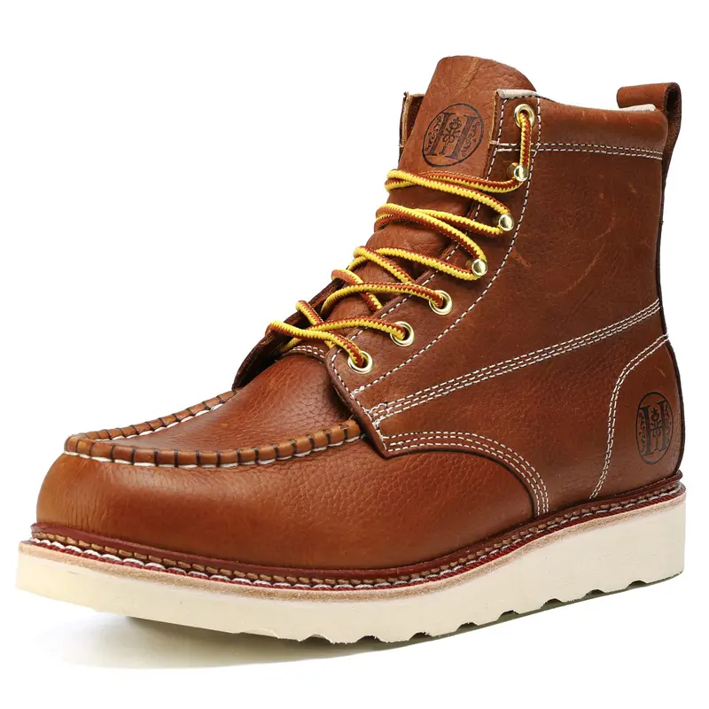 Men's 6" Soft Toe Slip Resistant Moc Toe Work Boots, 806