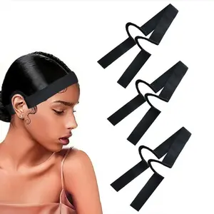 3-Piece Wig Edge Melting Band - Elastic Non-Slip Design with Ear Cutouts, Zero Pressure Headband for Lace Frontal Wigs, Perfect for Wig Securing & Edge Styling Elastic Headbands