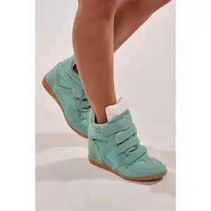 AZALEA WANG BRYANT TEAL WEDGE SNEAKER AZALEA WANG BRYANT TEAL WEDGE SNEAKER