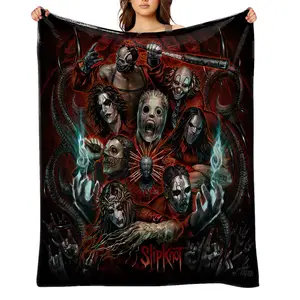 Slipknot-Flannel Throw Blanket for Girls Boys- Ultra Soft, Anti-Shrink & Wrinkle-Resistant ,Quick-Dry, Machine Washable Cozy Throw ,Perfect Gift for Kids Adults A-72