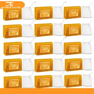 Lemon Turmeric & Kojic Acid Soap Bar, Summer  Face & Body Wash for Men & Women, Daily Skincare Cleanser Sets with Soap Saver Bags, Christmas Gift summervibes