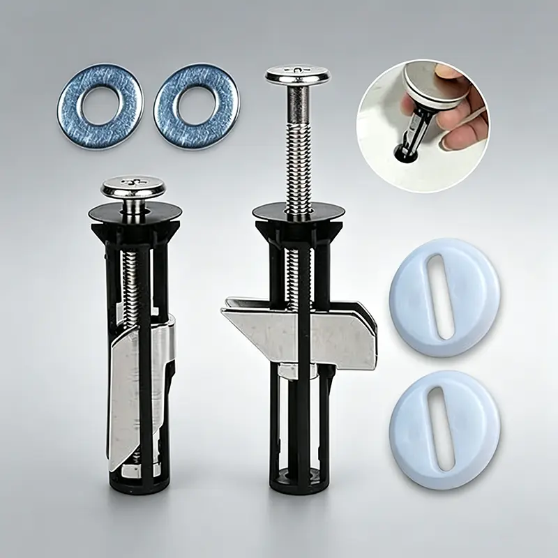 Universal Toilet Seat Bolt Kit Screws, Quick Release Easy Install Toilet Seat Replacement Parts, No Extra Tools Toilet Cover Maintenance Fixing Accessories for Daily Bathroom Maintenance