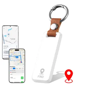 2-In-1 Air Tracker Label for iOS and Android, Smart Bluetooth-compatible Finder Compatible with Apple Find My & Android, Mini GPS Tracker for Keys, Wallet, Luggage, Pets, Bikes