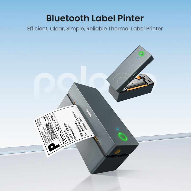 PL80E Bluetooth Thermal Shipping Label Printer, Wireless 4x6 Shipping Label Printer for Small Business,Support iOS, Android, Windows, Mac.