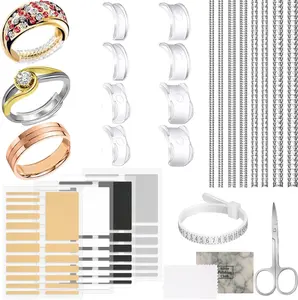 Invisible Ring Size Adjuster Silicone & EVA Foam Ring Guards w/ Ring Sizer Measuring Tool for Loose Rings