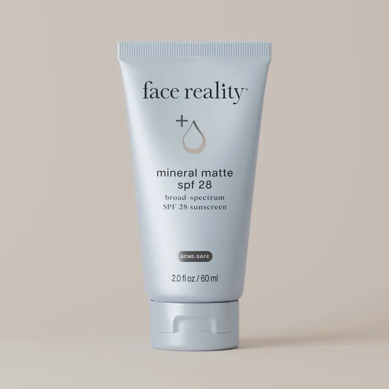 Face Reality Mineral Matte SPF28 Broad Spectrum Sunscreen - Acne Safe, 2.0 fl oz / 60 ml