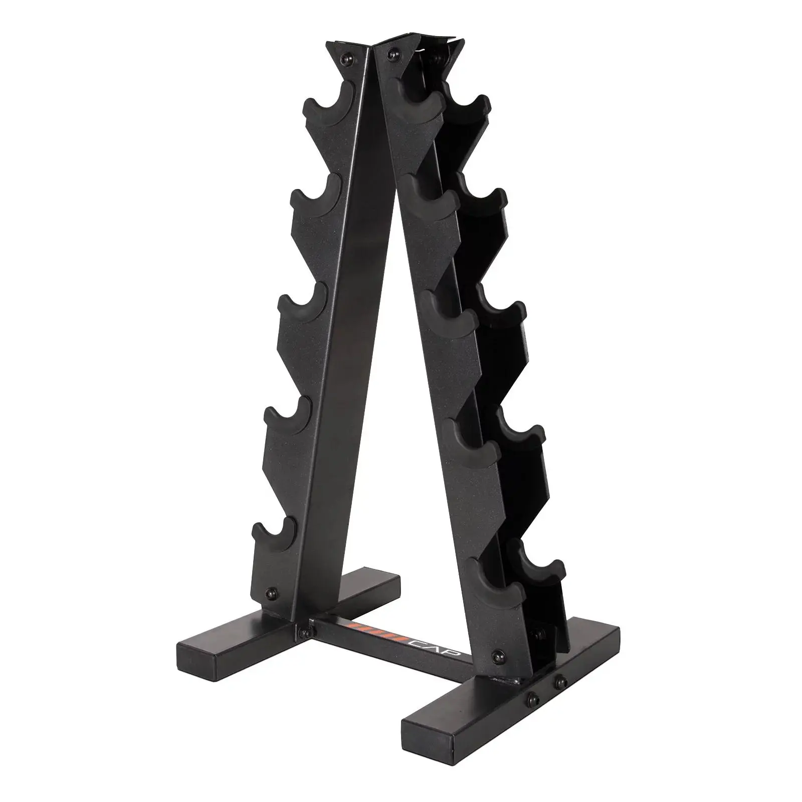 CAP Barbell Frame-Style Dumbbell Stand, Black Finish, Holds Up to 5 Pairs of Dumbbells No Brand