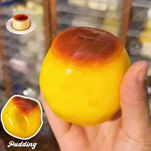 Pudding Stress Ball Squishy Food-shaped Pudding Squeeze Ball Fidget Toys ASMR Sensory Stress Relief Toys for Kids & Adults Gift