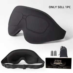 Upgraded Side Sleeper Sleep Mask, Full 3D Cup Design Zero Pressure, Breathable Fabric, Ideal for Travel, Naps, Shift Work, Unisex