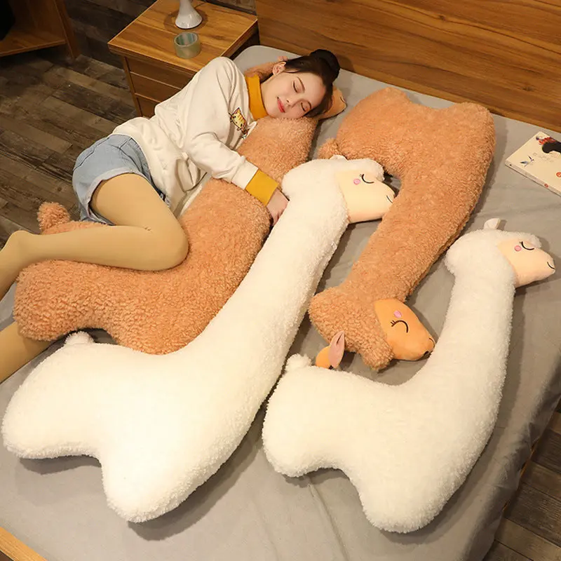 Cute Big White Alpaca Plush Pillow