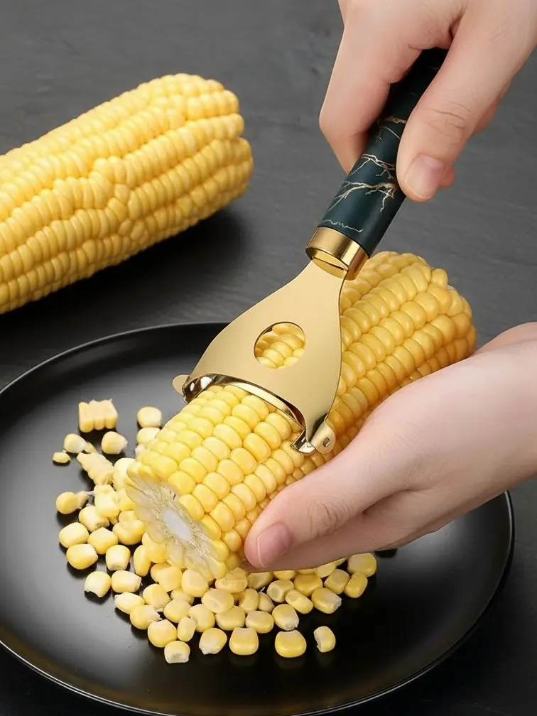 2-Pack Stainless Steel Corn Cob Peeler, Labor-Saving Fast Kitchen Gadget, Efficient 2026 New Kitchen Utensil for Corn Peeling