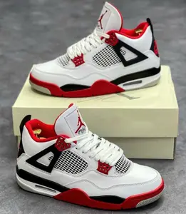 JD4 Red Athletic Shoes – Retro Sport Sneakers for Urban Casual Outfits