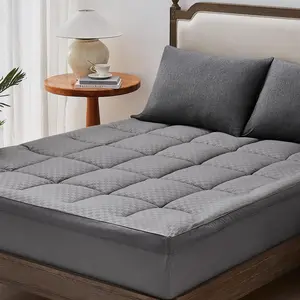 Mattress Topper Super Queen, Cooling Mattress Pad Cover for Hot Sleepers, Extra Thick 5D Snow Down Alternative Overfilled Plush Pillow Top with 8-21 Inch Deep Pocket - 66_x80_ White _ Home &