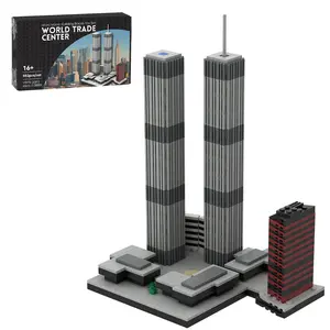 Razordon World Trade Center Building Blocks and Construction Toy, Collectible Architecture-Themed Model to Build and Display, Great Gift for Building Fans (982 PCS), 1:2000 Scale Crafts