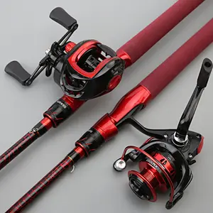 180cm/70.86inch-Red Carbon Fiber Fishing Pole (without Reel) -ML Tuned Comfortable Feel, with Ceramic Guide Ring, Metal Bracket Integrated EVA Grip - Suitable for Bait and Casting Techniques