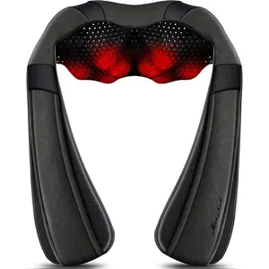 Mirakel Shiatsu Neck & Back Massager with Heat - Deep Tissue Neck, Back & Shoulder Pain Relief - Ergonomic Design Shoulder Massager, Electric Kneading Whole Body Massage Pillow Gifts fMen Electric Deep Tissue Massager with Heat portable deep tissue relaxa
