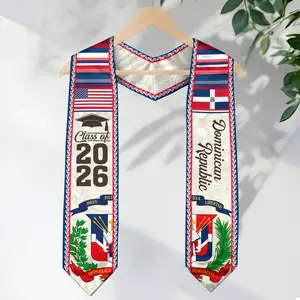 Dominican Graduation Stole 2026, Dominican Graduation Sash, Class of 2026 V Shape National Country Stole