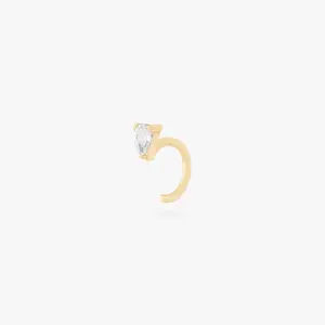 Studs Open CZ Huggie 5mm