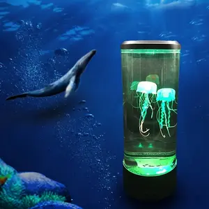 Yooma 1Pc Jellyfish Lamp USB Plug-in Colorful Color Changing ,Jellyfish Atmosphere Lamp Cross-border Night Light,Jellyfish Atmosphere Lamp Decor Colorful