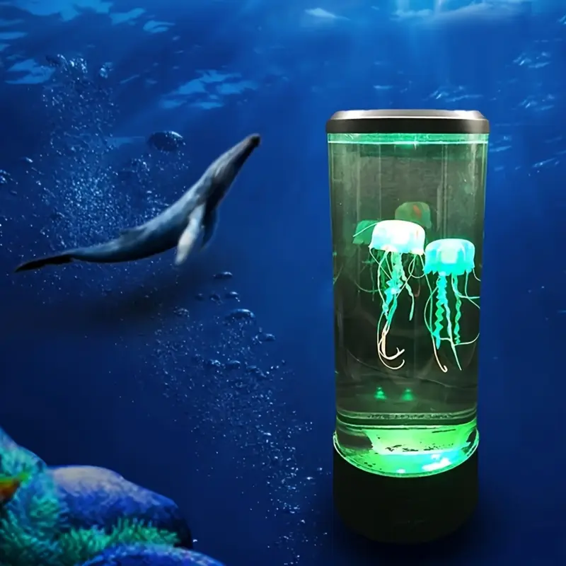 Yooma 1Pc Jellyfish Lamp USB Plug-in Colorful Color Changing ,Jellyfish Atmosphere Lamp Cross-border Night Light,Jellyfish Atmosphere Lamp Decor Colorful
