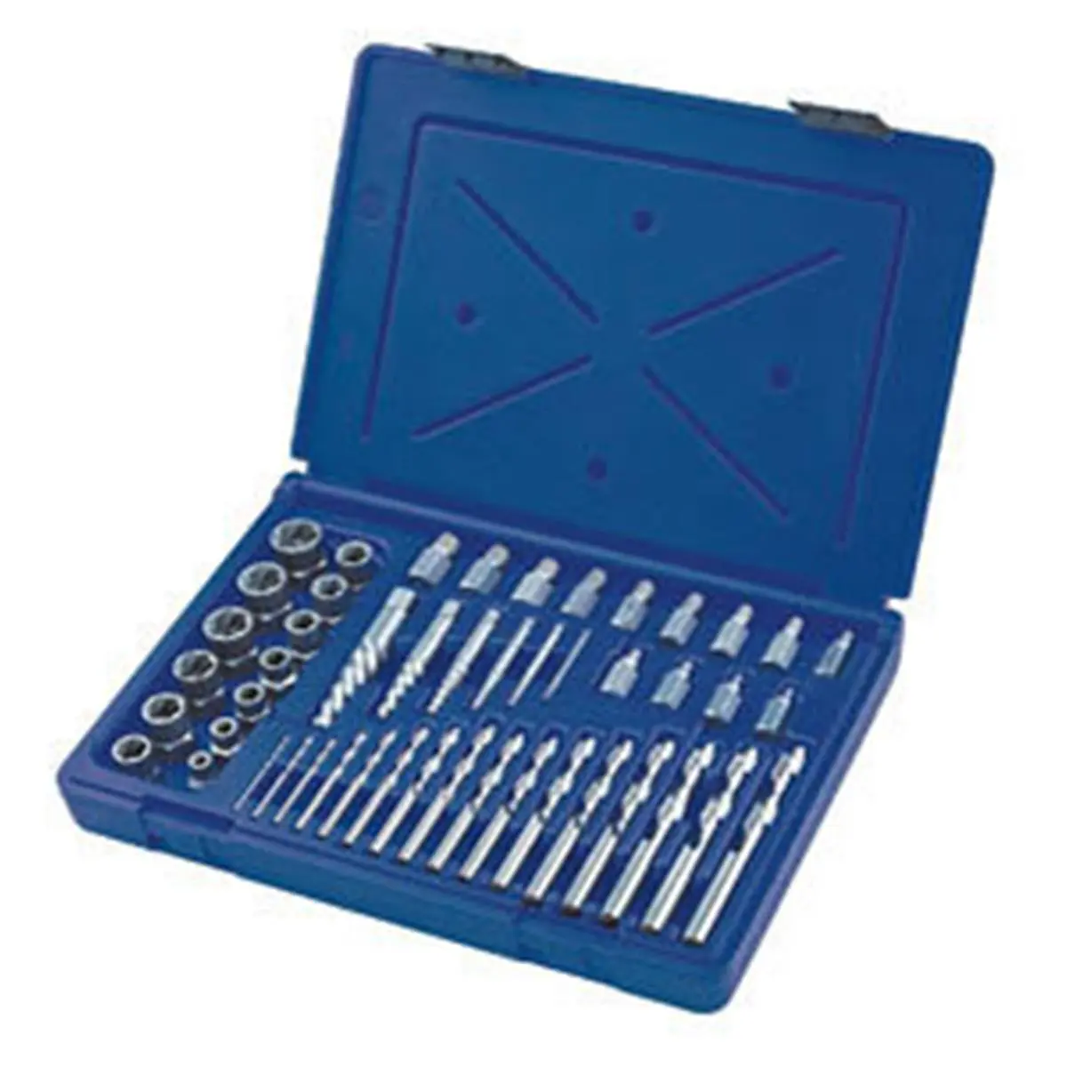212 MAIN Hanson HAN3101010 High Quality Metal Precision Screw Extractor-Drill Master Set, 48-Piece Kit with Screwdriver and Replaceable Bits