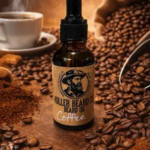Holler Beard Co. Coffee Beard Oil – Softens & Conditions Beard (1 oz)
