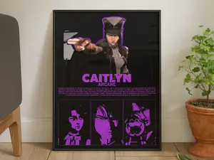 (Poster) Arcane  Caitlyn Fhd  Wall Decor Wall Hangings, Jinx Vi Caitlyn,  League of Legends Poster