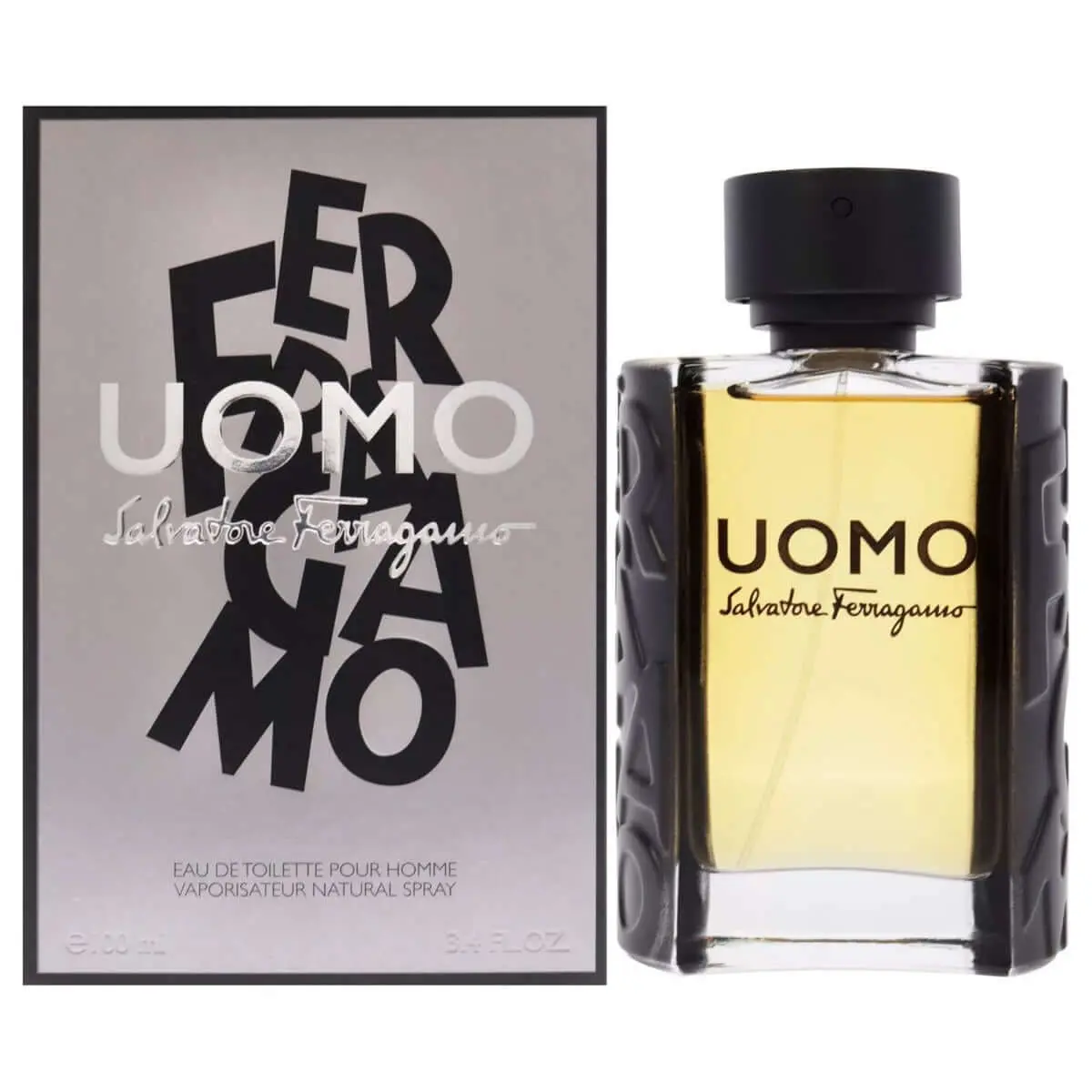 SALVATORE FERRAGAMO Uomo Luxury-Themed Spray-On Men's Cologne, Elegant High-Quality EDT with Ambroxan Base, 3.3/3.4 oz, New in Box, Luxury-Themed Men's Fragrance, Spray-On Men's Fragrance