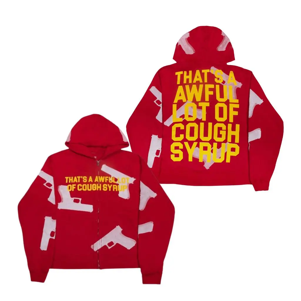 Red Gl0ck Limited Zip-Up Hoodie, Unisex That a awful hoodies, Retro Outdoor Style Sweatshirt, Jacket for Men and Women, design shirt for men, gift for him her