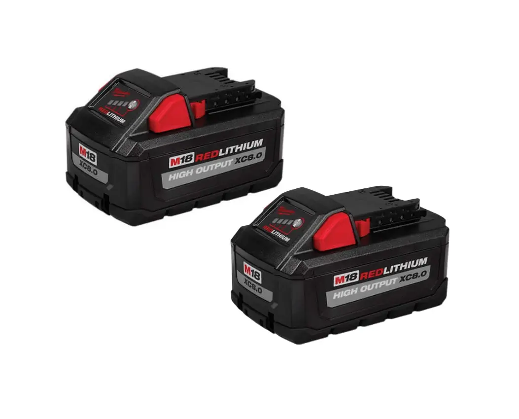 Milwaukee 48-11-1880 M18 REDLITHIUM HIGH OUTPUT 18v 8.0 Ah Lithium-Ion Battery Pack - 1 or 2 Pack