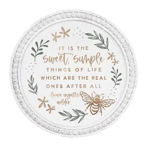 Sincere Surroundings 14" Sweet Simple Bee Beaded Art