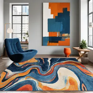 Velvet soft and comfortable patterned printed carpet, Decorative Area Rug, Fluffy Area Rug, suitable for multiple scenarios, available in various sizes, soft and non-shedding.