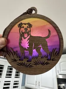 Pit Bull Suncatcher for Sunny Window
