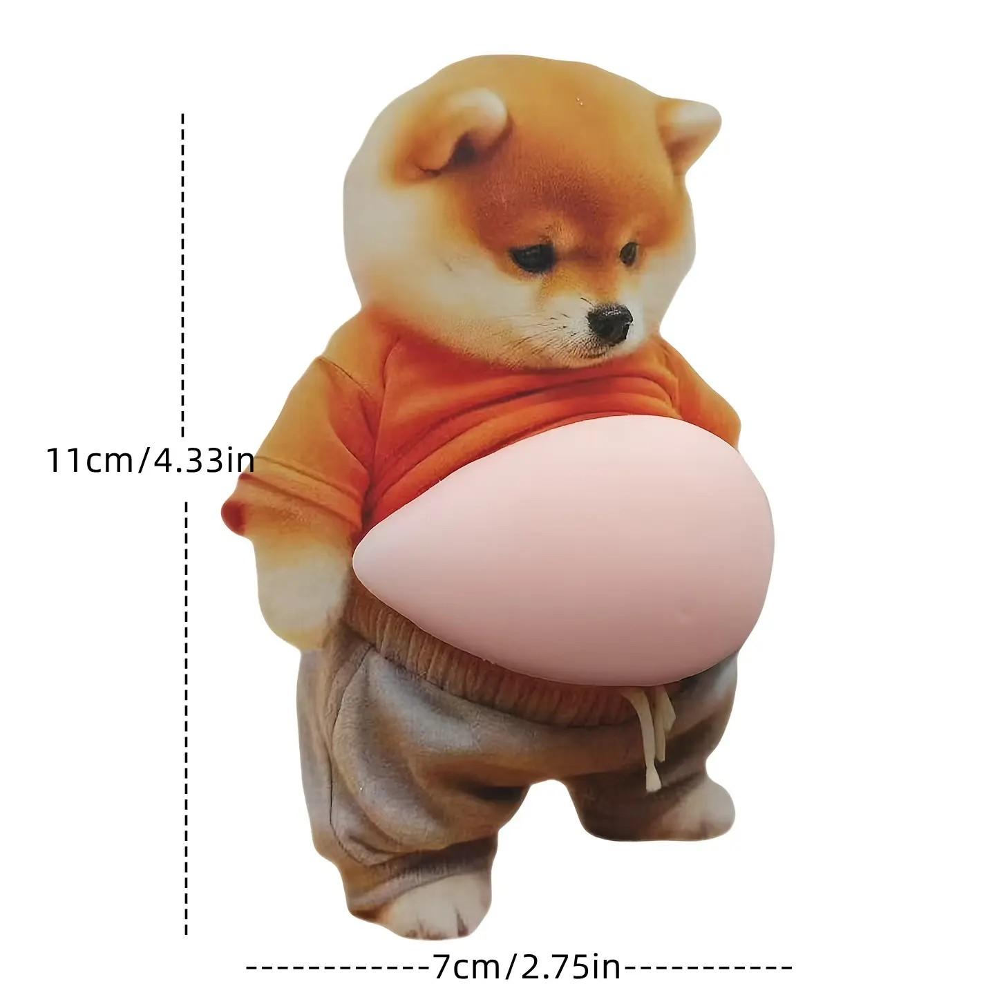 6PCS 3D Dog & Cat Belly Mochi Squishy Stickers, Stress Relief Fidget, Cute Squeeze Toys for Kids Party Favors, Classroom Gifts, School Rewards, Fun Gift for Adults & Kids, Silicone Puffy Car Door & Wall Buffers, Valentine's Day & Easter.