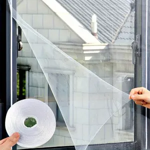 1-piece DIY self-adhesive window screen curtain, 59.06 inches * 51.18 inches, adjustable window screen replacement, suitable for various windows, home accessory