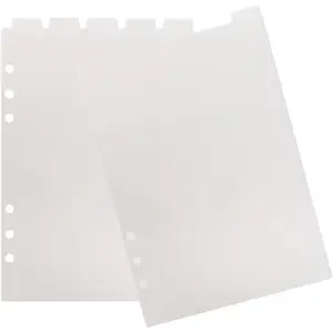 6 count A5 Transparent Binder Tabs Top Vertical Tabs 6 Holes Binder Divider for Planner Journal Notebook Diary Memo Notepad Transparent PVC Divider