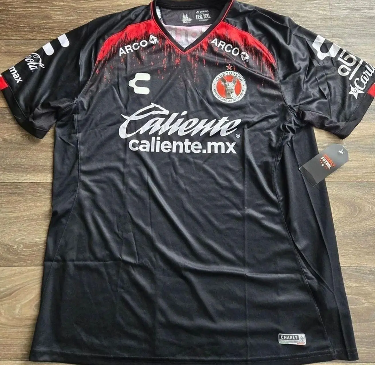 NWT Charly Club Tijuana Xolos 18/19 Third Futbol Soccer Jersey Mens AOP GWT C7Y YMA