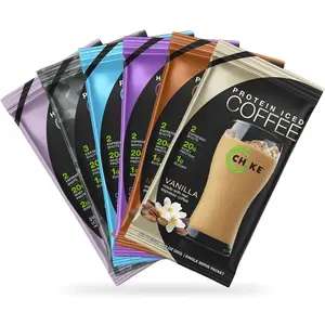 Chike High Protein Iced Coffee Sampler Pack, 20 G Protein, 2 Shots Espresso, 1 G Sugar, Keto Friendly and Gluten Free, 6 Single Serve Packets (packaging may vary)undefined