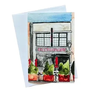 The Majestic Greeting Card - Old Town, Alexandria Restaurant Scene
