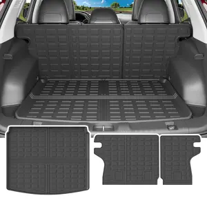 Cargo Mat Compatible with 2017-2025 Jeep Compass Rear Backrest Mat TPE Rear Trunk Mat Replacement for 2017 2018 2019 2020 2021 2022 2023 2024 2025 Jeep Compass Accessories (Trunk Mat+Backrest Mat)