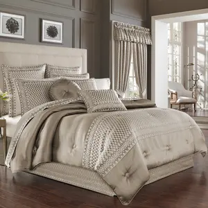 Beaumont Champagne 4-Piece Comforter Set By J Queen